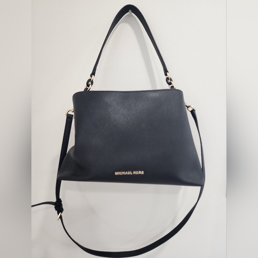 Black Michael Kors Medium Leather Satchel